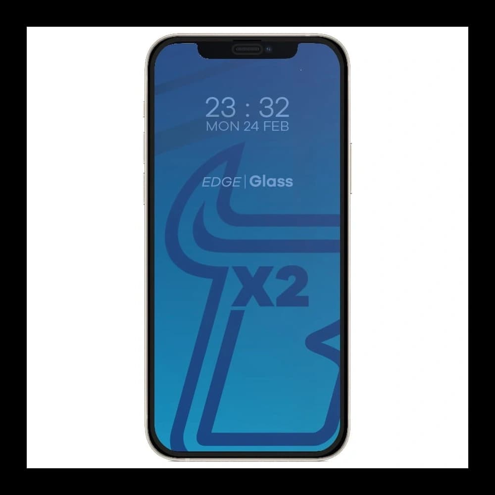 Bizon Glass Edge CF sticlă securizată - [2 PACK] + protecție pentru lentilă Apple iPhone 12 negru - 3