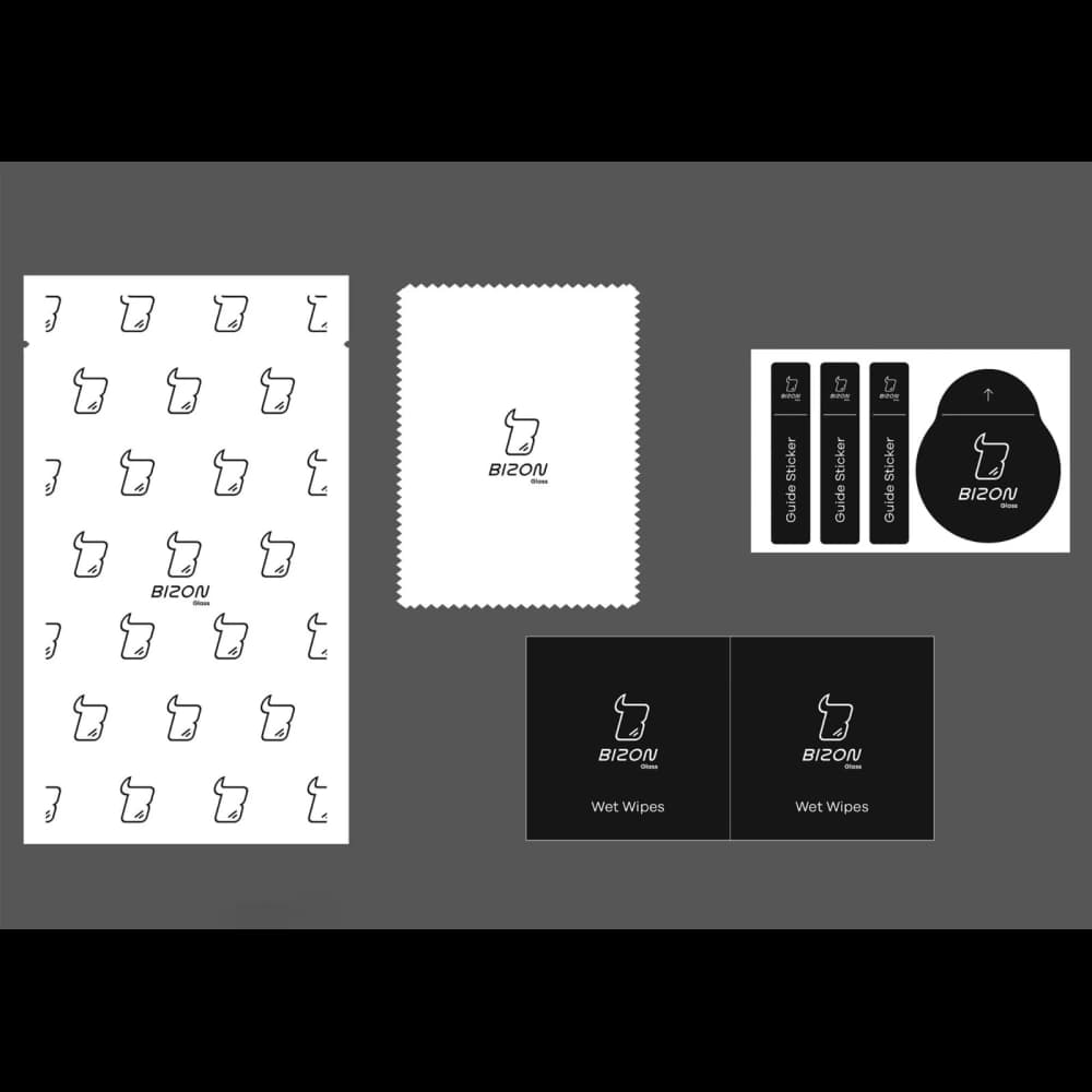 Bizon Glass Edge CF sticlă securizată - [2 PACK] + protecție pentru lentilă Apple iPhone 12 negru - 9