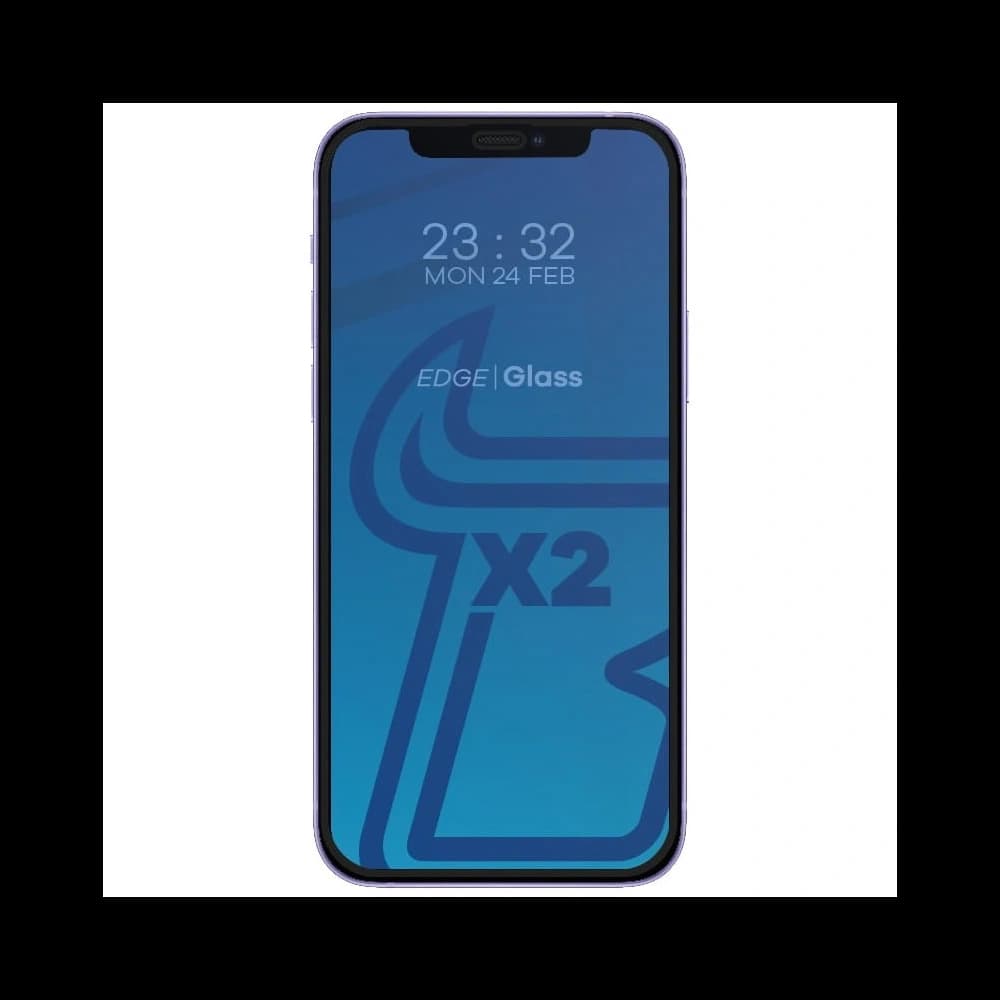 Tvrzené sklo Bizon Glass Edge CF - [2 PACK] + ochrana na objektiv Apple iPhone 12 Mini černé - 3