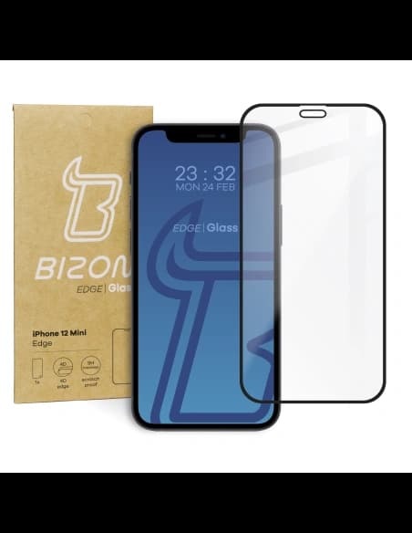 Bizon Glass Edge Apple iPhone 12 Mini negru