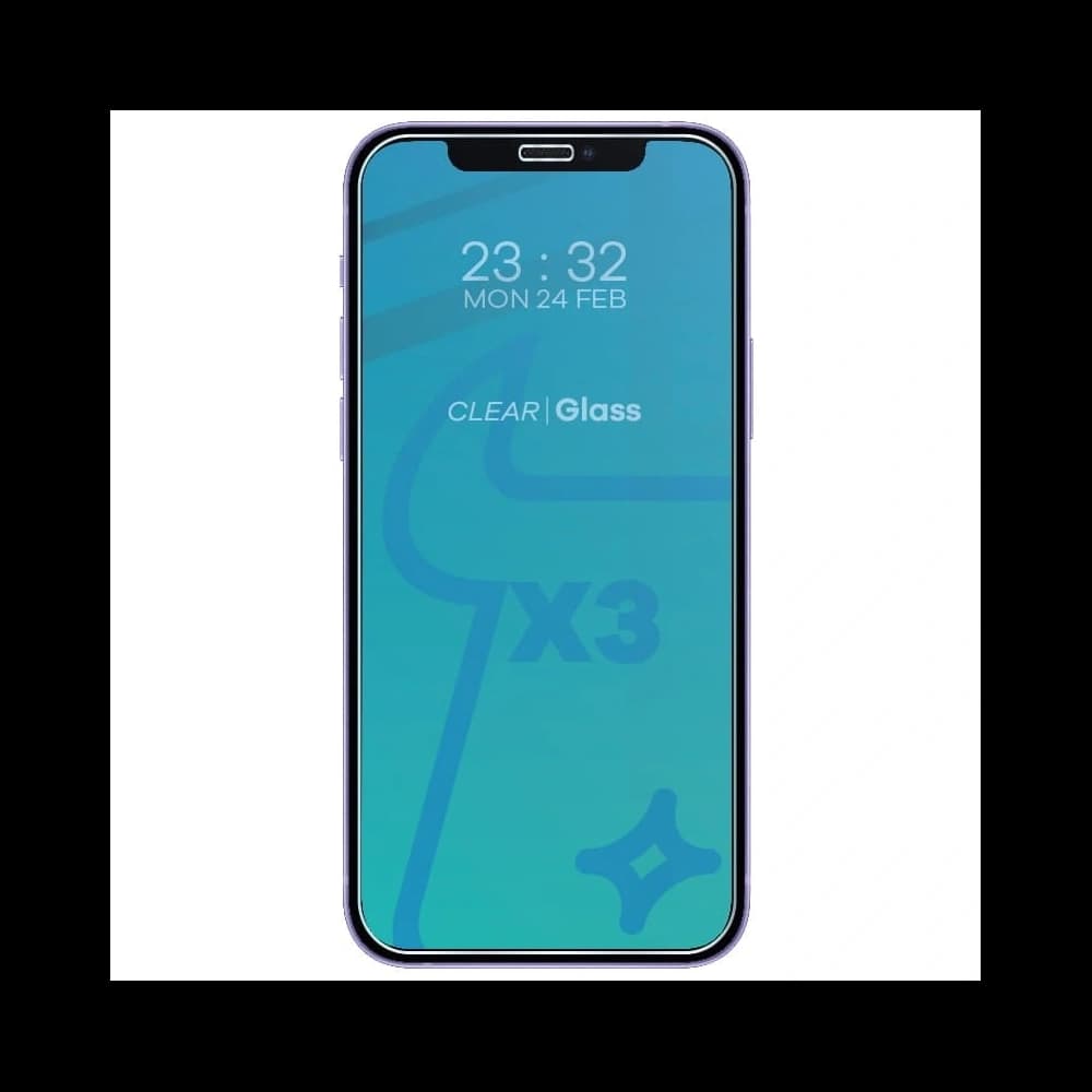 Bizon Glass Sticlă temperată clară - 3 buc. + sticlă lentilă Apple iPhone 12 Mini - 3