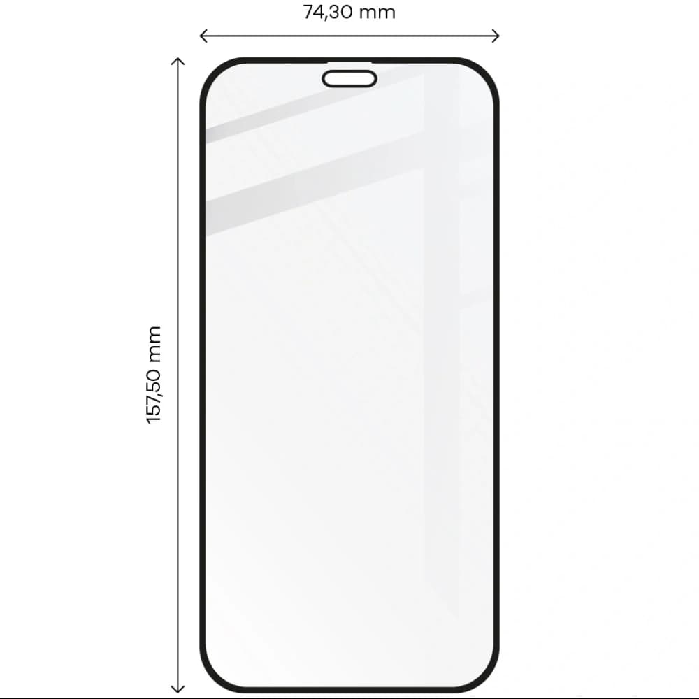 Tvrzené sklo Bizon Glass Edge pro Apple iPhone 12 Pro Max černé - 2