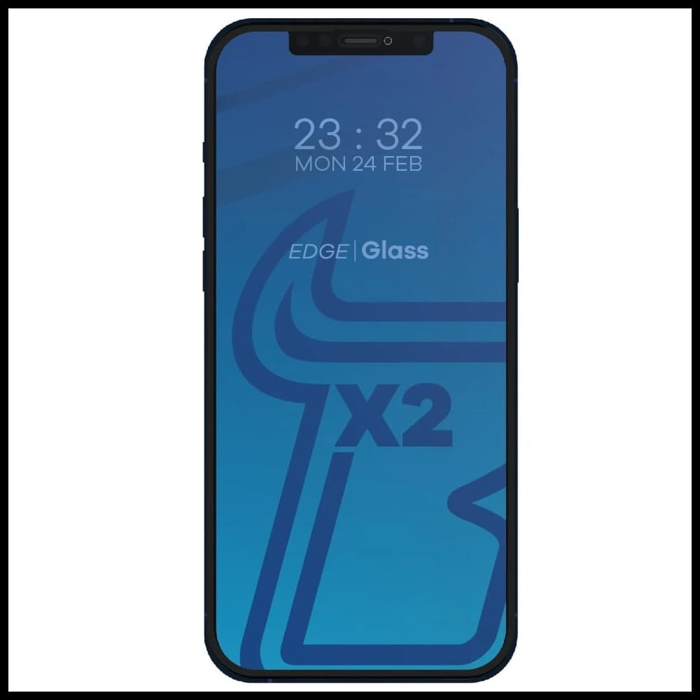 Tvrzené sklo Bizon Glass Edge CF - [2 PACK] + ochrana na objektiv Apple iPhone 12 Pro Max černé - 3