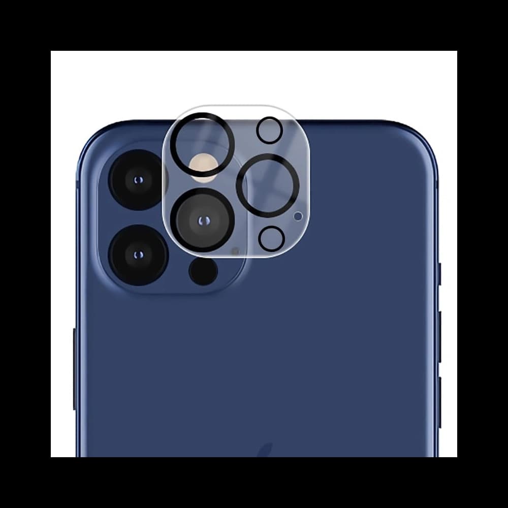 Tvrzené sklo Bizon Glass Edge CF - [2 PACK] + ochrana na objektiv Apple iPhone 12 Pro Max černé - 6