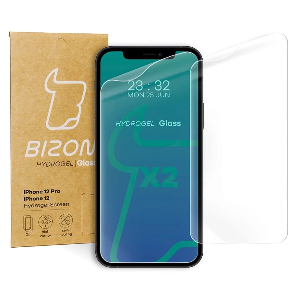 Bizon Glas Hydrogel Apple iPhone 12 / 12 Pro [2 PACK] - 1