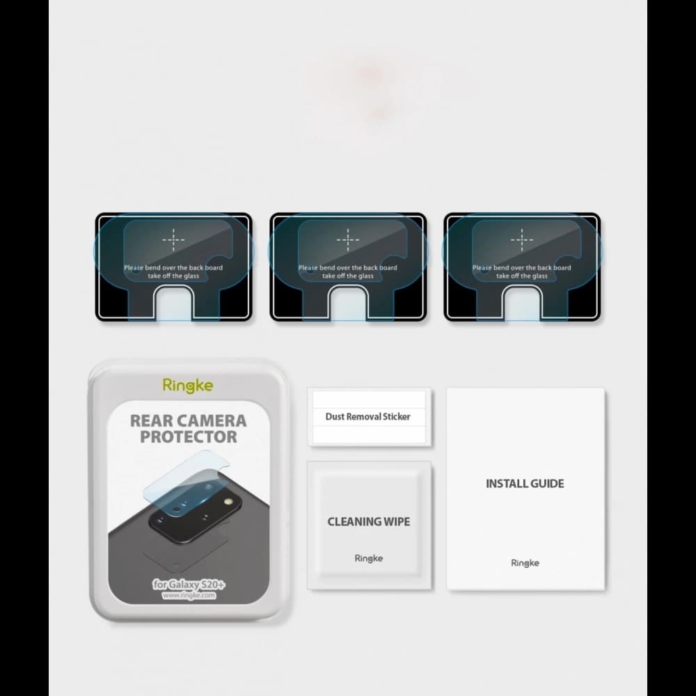 Ringke Camera Glass Samsung Galaxy S20+ Plus [3 PACK] - 12