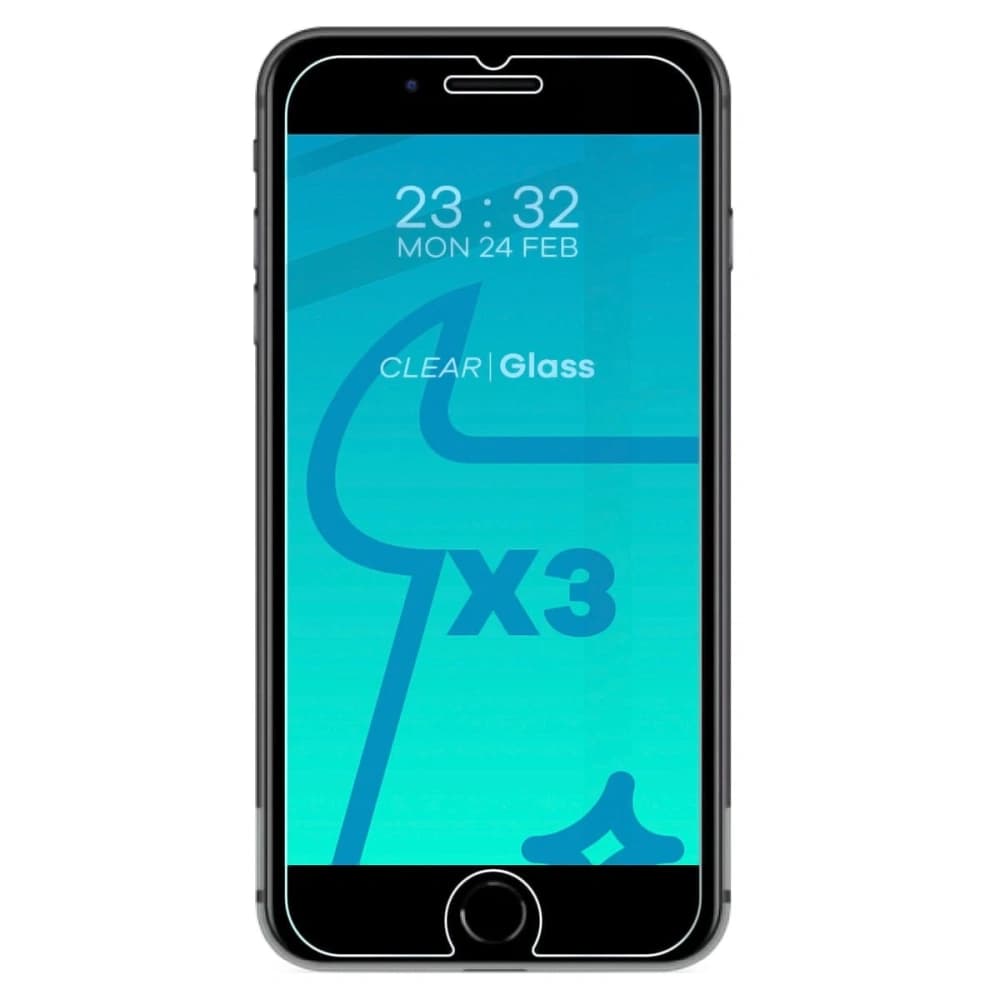 Sklo tvrzené Bizon Glass Clear - 3 ks + objektiv Apple iPhone SE 2022/2020 8/7 - 11
