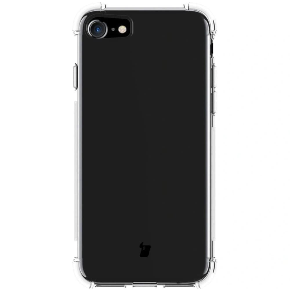 Etui + 2x sklo na obrazovku + objektiv Bizon Case Clear Pack pro Apple iPhone SE 2022/2020 8/7 průhledné - 2