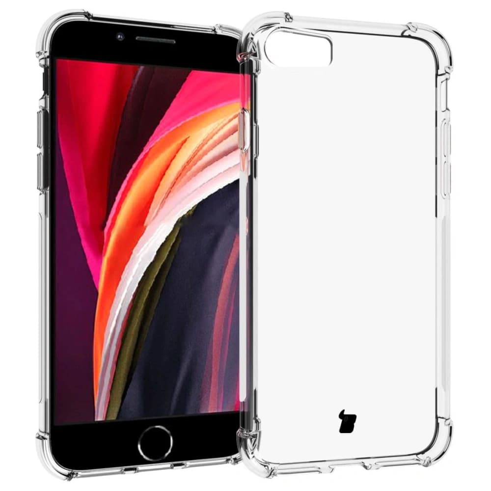 Etui + 2x sklo na obrazovku + objektiv Bizon Case Clear Pack pro Apple iPhone SE 2022/2020 8/7 průhledné - 3