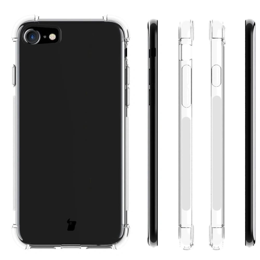 Etui + 2x sklo na obrazovku + objektiv Bizon Case Clear Pack pro Apple iPhone SE 2022/2020 8/7 průhledné - 4