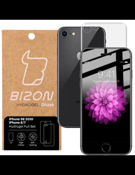 Fólie hydrogelová na zadní a přední část Bizon Glass Hydrogel Apple iPhone SE 2022/2020/ 8/ 7