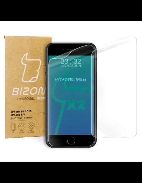 Folia hydrogelová na obrazovku Bizon Glass Hydrogel Apple iPhone SE 2022/2020/ 8/ 7 [2 PACK]