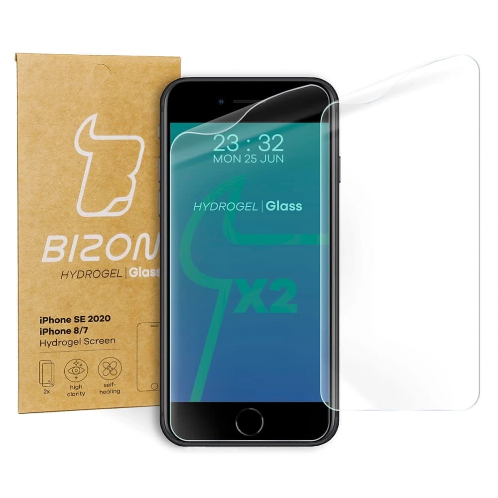Folia hydrogelová na obrazovku Bizon Glass Hydrogel Apple iPhone SE 2022/2020/ 8/ 7 [2 PACK] - 1