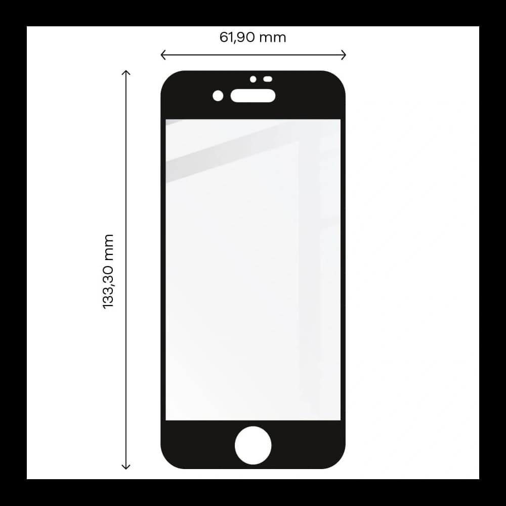 Sklo tvrzené Bizon Glass Edge pro Apple iPhone SE 2022/2020/ 8/ 7 černé - 2