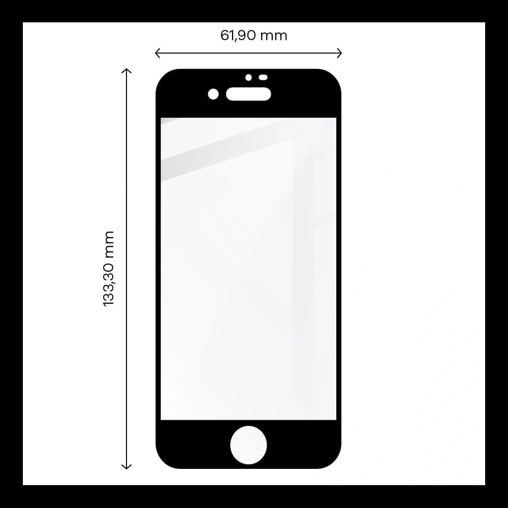 Bizon Glass Edge sticlă temperată - [2 PACK] + protecție pentru lentilă Apple iPhone SE 2022/2020 8/7 negru - 2