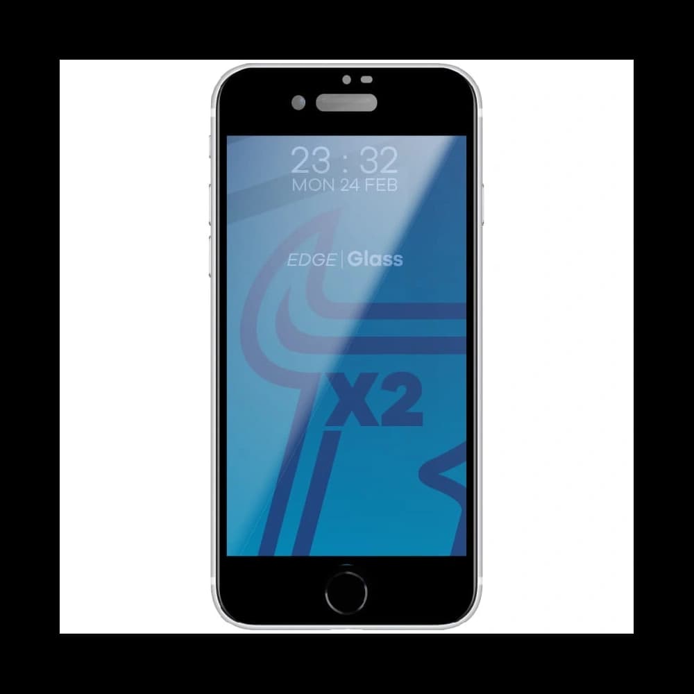 Bizon Glass Edge sticlă temperată - [2 PACK] + protecție pentru lentilă Apple iPhone SE 2022/2020 8/7 negru - 3