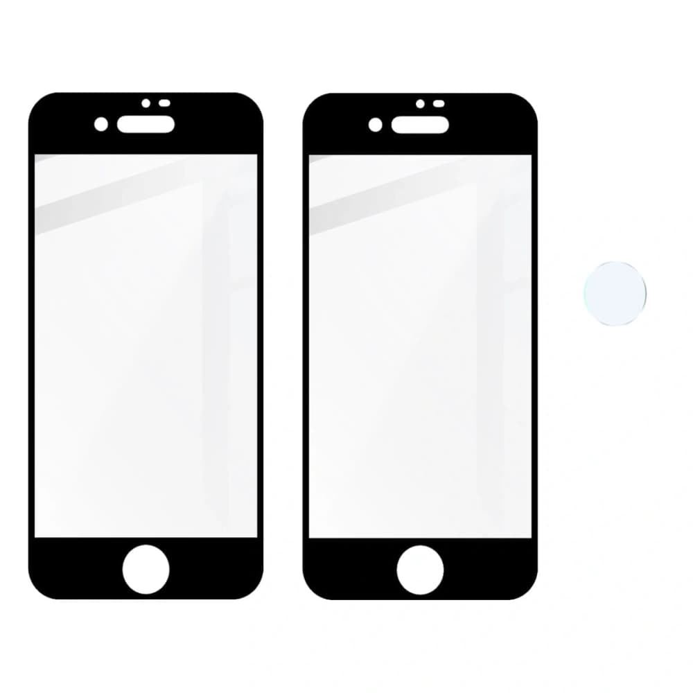Bizon Glass Edge sticlă temperată - [2 PACK] + protecție pentru lentilă Apple iPhone SE 2022/2020 8/7 negru - 5