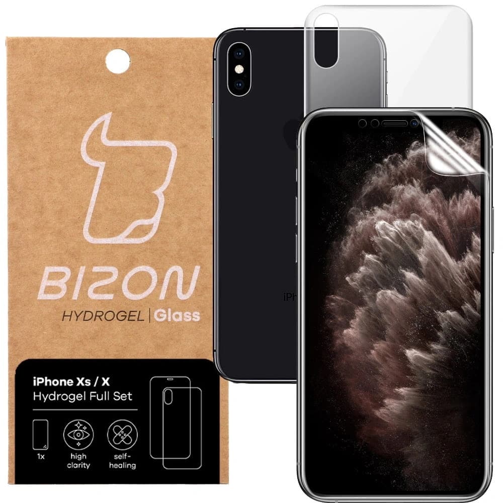 Bizon Glass Hydrogel Apple iPhone Xs / X - 1