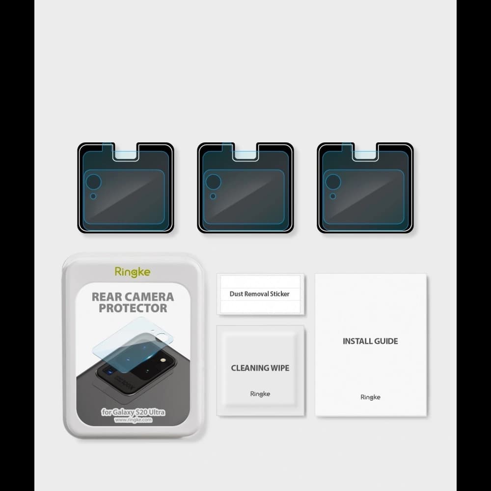 Edzett üveg Ringke fényképezőgéphez Samsung Galaxy S20 Ultra [3 PACK] - 12
