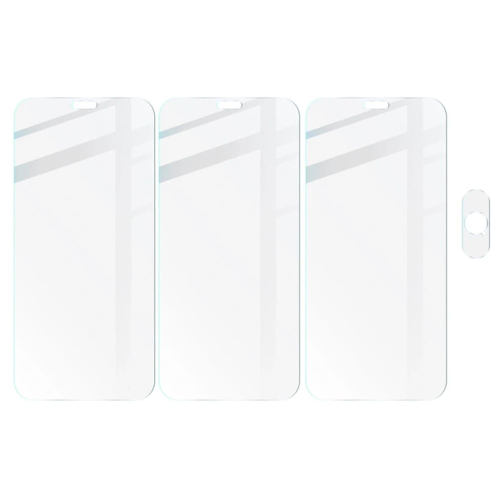 Tvrzené sklo Bizon Glass Clear - 3 ks + objektiv Apple iPhone Xs - 5