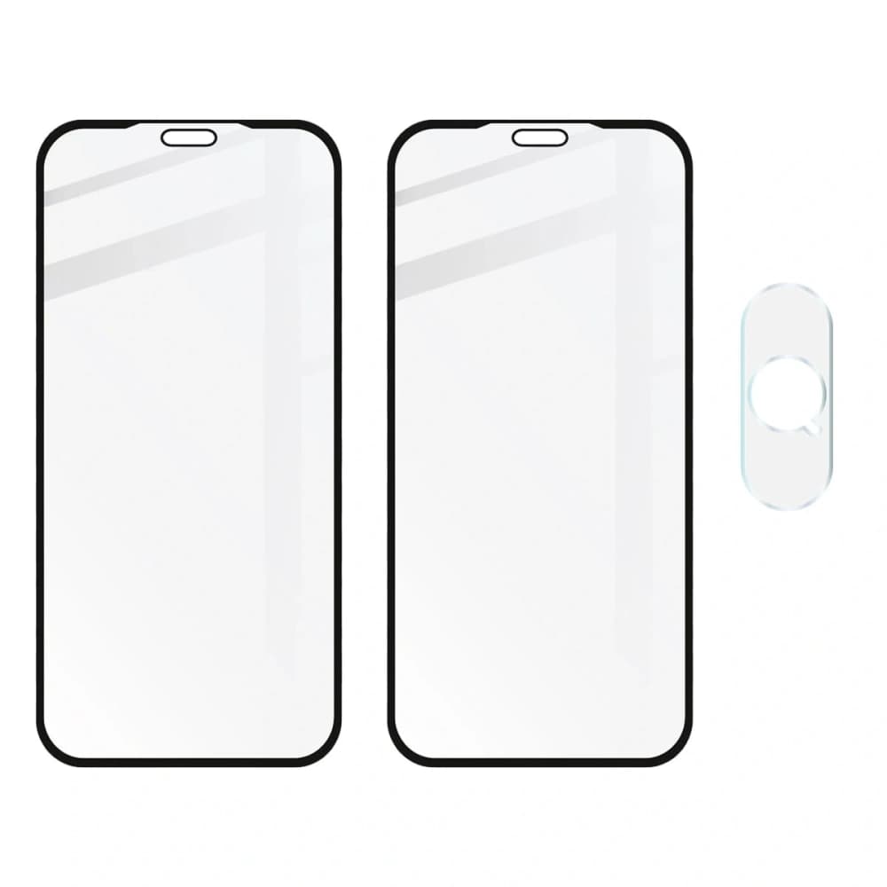 Bizon Glass Edge CF sticlă temperată - [2 PACK] + protecție pentru lentile Apple iPhone Xs Max negru - 5