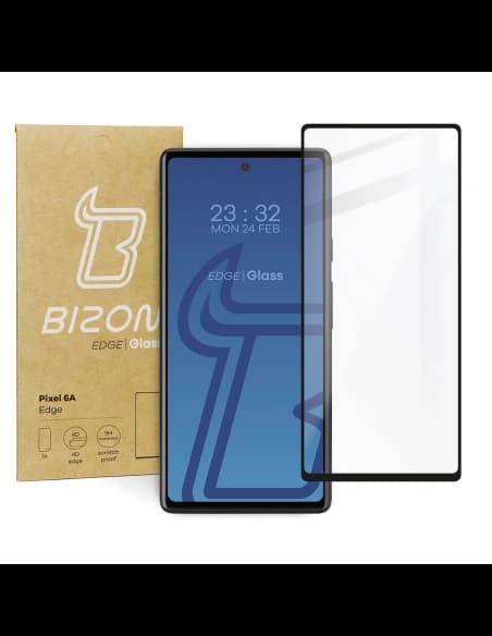 Szkło hartowane Bizon Glass Edge do Pixel 6A czarne