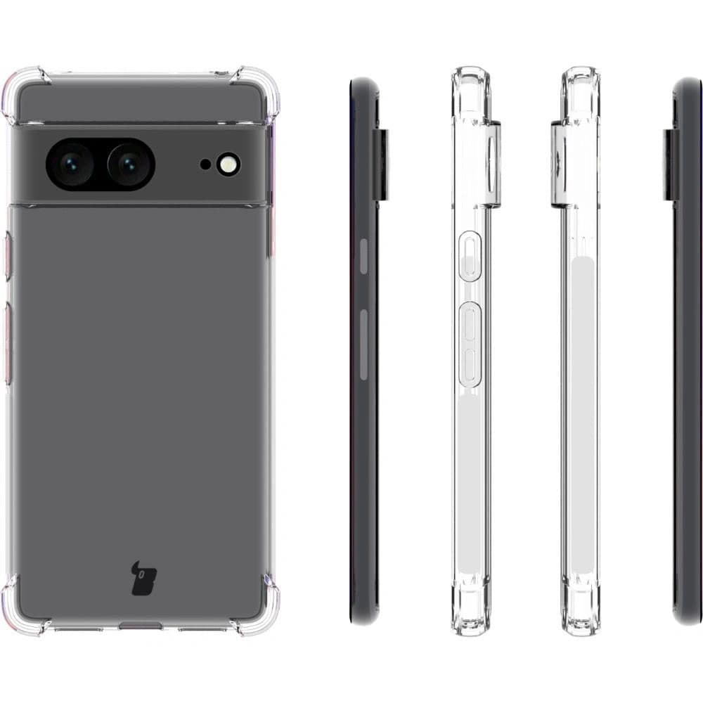 Bizon Case Clear Pack tok + 2x kijelző üveg Google Pixel 7 átlátszó - 4