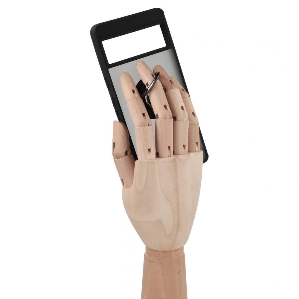 Etui s úchopem na prst Bizon Case Hybrid Ring pro Google Pixel 7 kouřové s černým rámem - 8