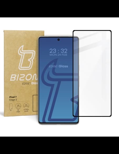 Szkło hartowane Bizon Glass Edge 2 do Pixel 7 czarne