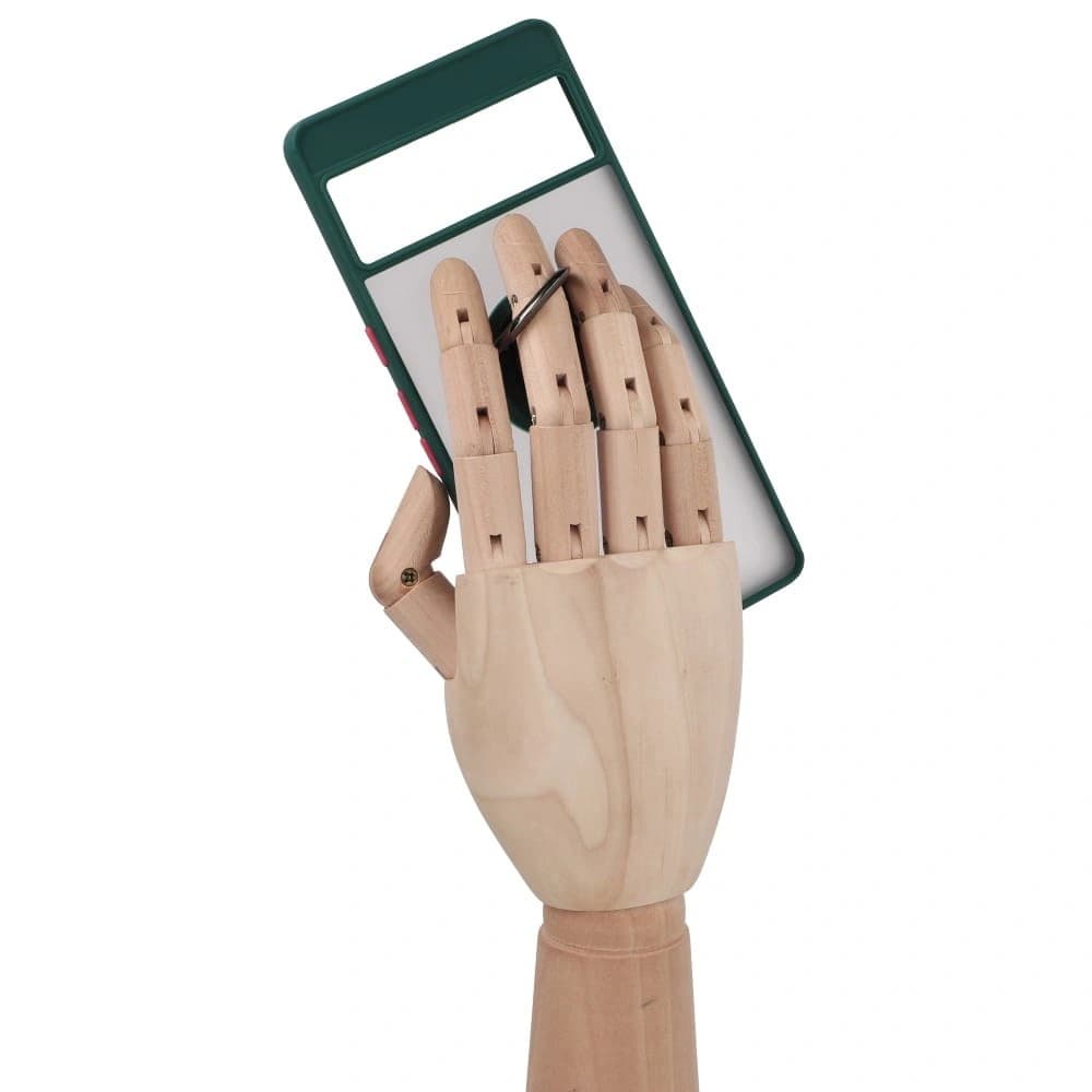 Etui z uchwytem na palec Bizon Case Hybrid Ring do Google Pixel 7 Pro przydymione z ciemnozieloną ramką - 8