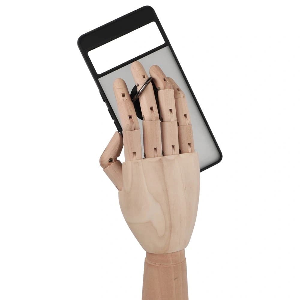 Etui s úchytem na prst Bizon Case Hybrid Ring pro Google Pixel 7 Pro kouřové s černým rámečkem - 8