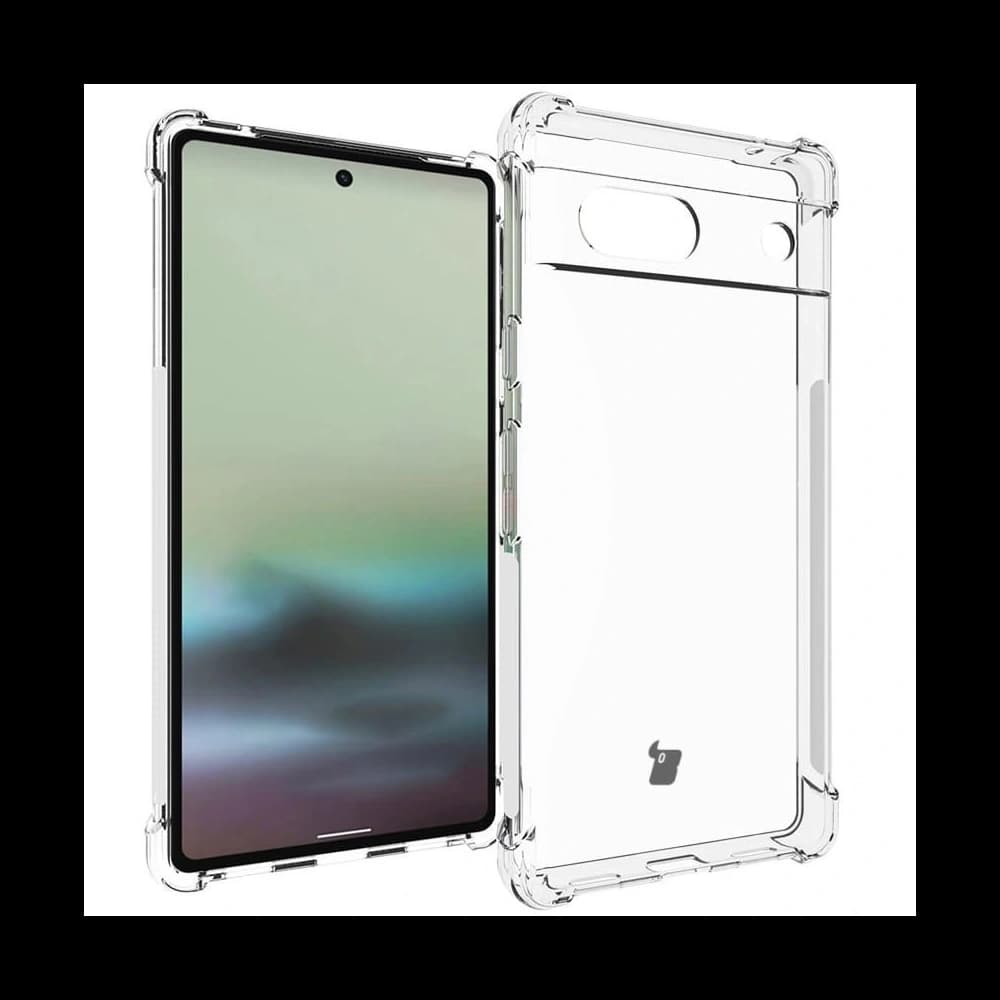 Etui + 2x szkło na ekran + obiektyw Bizon Case Clear Pack do Google Pixel 7A przezroczyste - 3