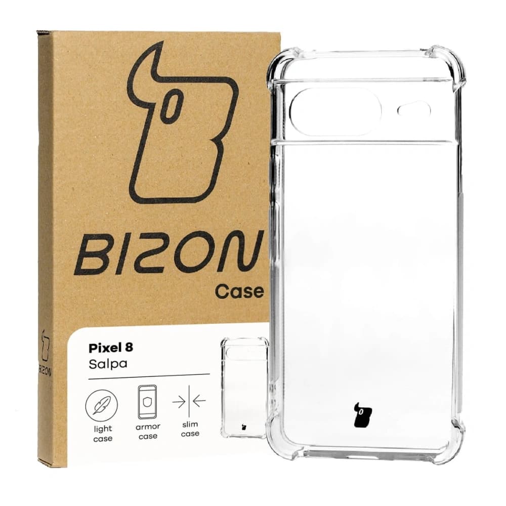 Elastyczne etui Bizon Case Salpa do Google Pixel 8 przezroczyste - 1