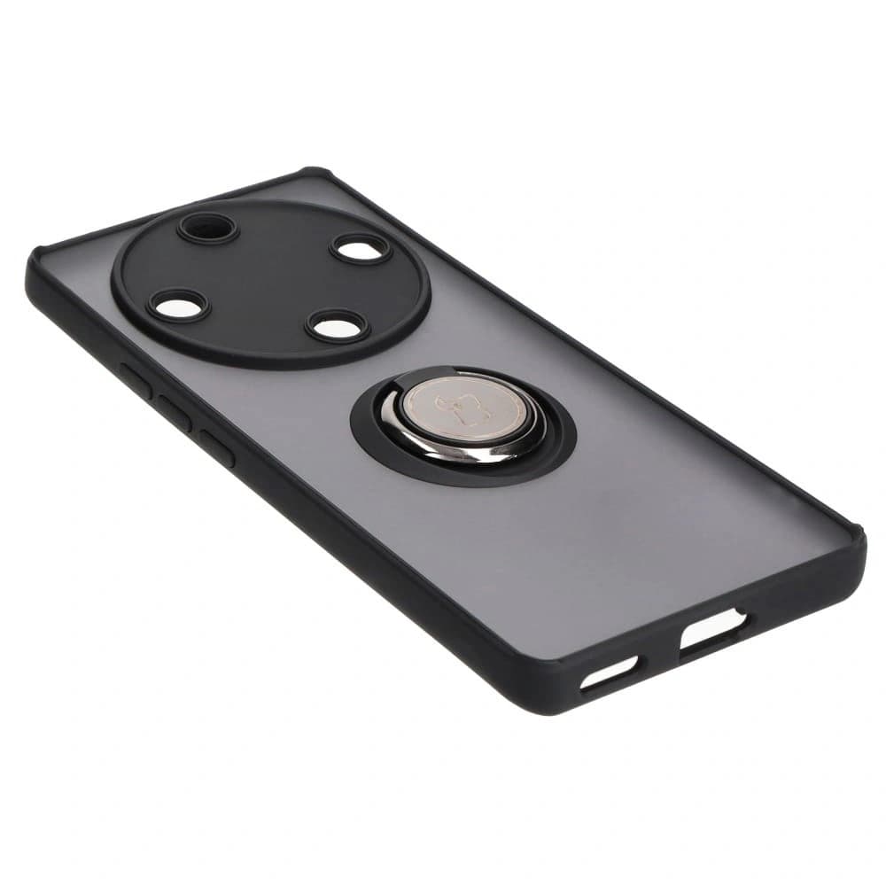 Bizon Case Hybrid Ring Honor Magic5 Lite rauchig mit einem schwarzen Rahmen - 4