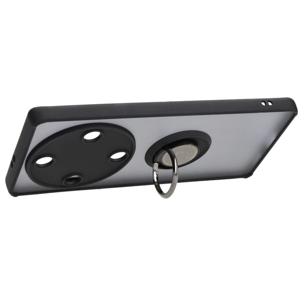 Bizon Case Hybrid Ring Honor Magic5 Lite rauchig mit einem schwarzen Rahmen - 5