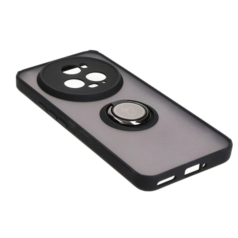 Bizon Case Hybrid Ring Honor Magic5 Pro rauchig mit einem schwarzen Rahmen - 4