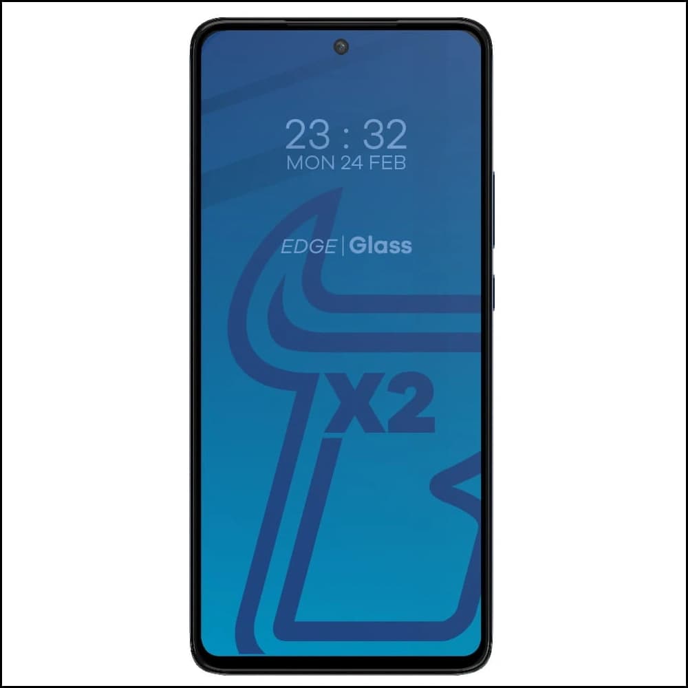 Bizon Glass Edge edzett üveg - [2 PACK] + lencse védelem Motorola Edge 30 fekete - 3