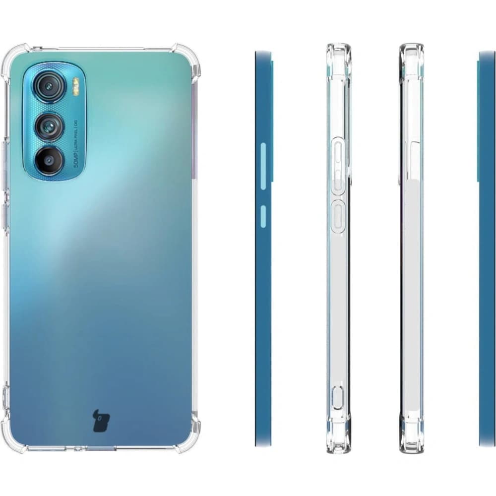 Bizon Case Clear Pack tok + 2x képernyő üveg + lencse üveg Moto Edge 30 átlátszó - 4