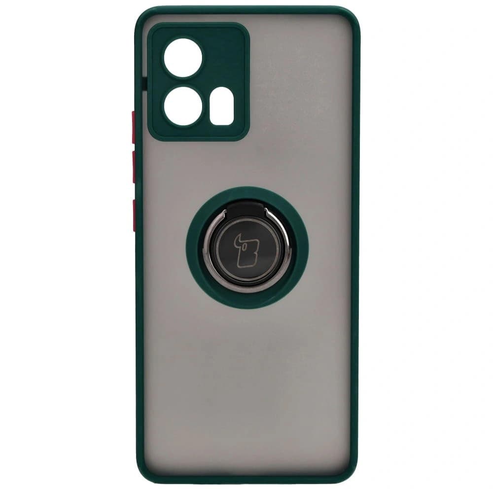 Bizon Case Hybrid Gyűrű Motorola Edge 30 Fusion füstös sötétzöld kerettel - 2