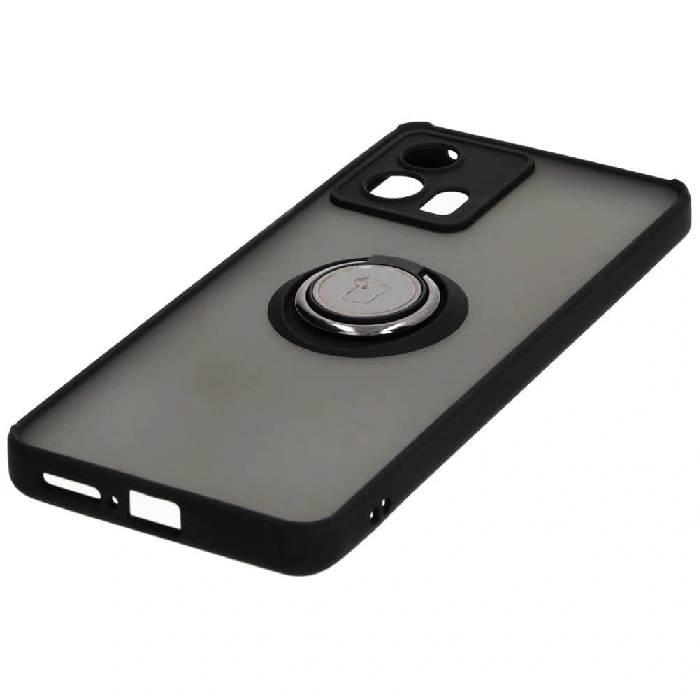 Bizon Case Hybrid Gyűrű Motorola Edge 30 Fusion füstös fekete kerettel - 3