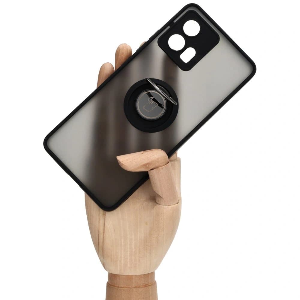 Bizon Case Hybrid Gyűrű Motorola Edge 30 Fusion füstös fekete kerettel - 7