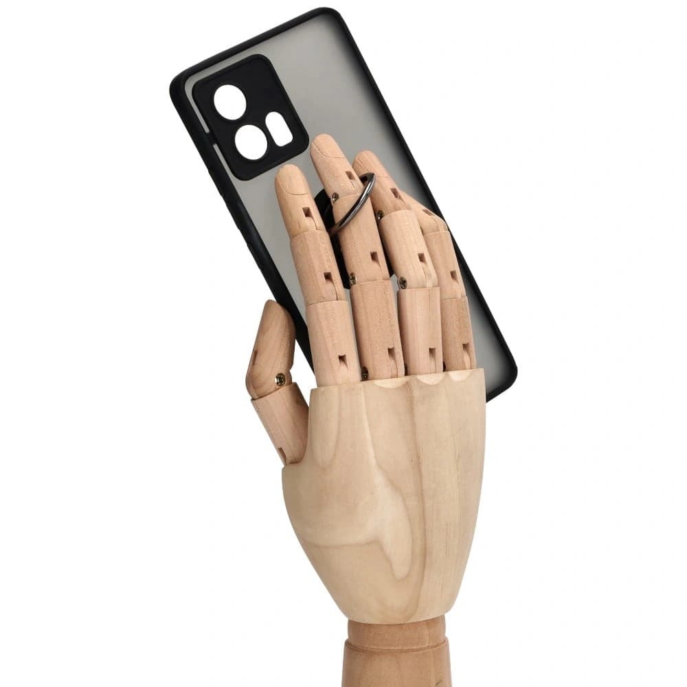 Bizon Case Hybrid Gyűrű Motorola Edge 30 Fusion füstös fekete kerettel - 8