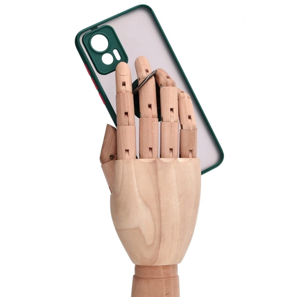 Bizon Case Hybrid Gyűrű Motorola Edge 30 Neo füstös, sötétzöld kerettel - 8