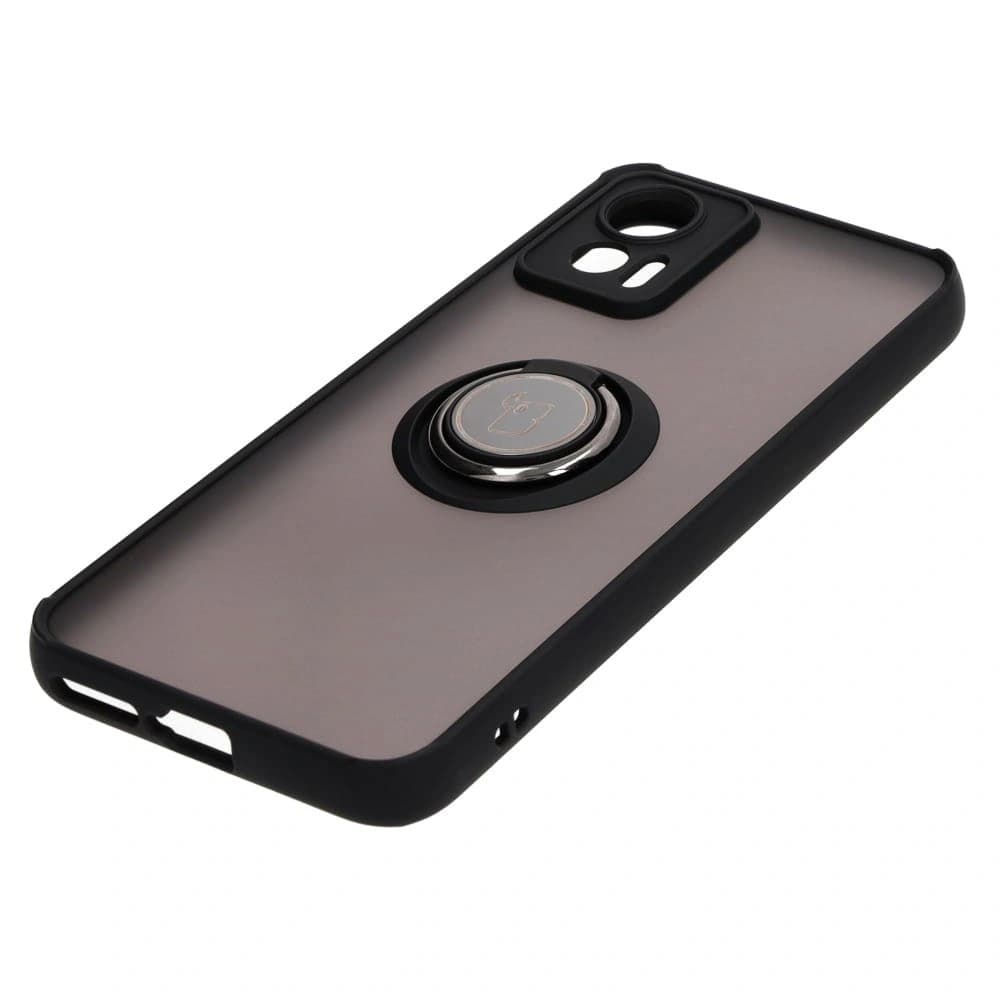 Bizon Case Hybrid Gyűrű Motorola Edge 30 Neo füstös fekete kerettel - 3