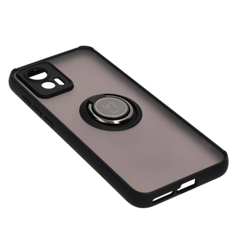 Bizon Case Hybrid Gyűrű Motorola Edge 30 Neo füstös fekete kerettel - 4