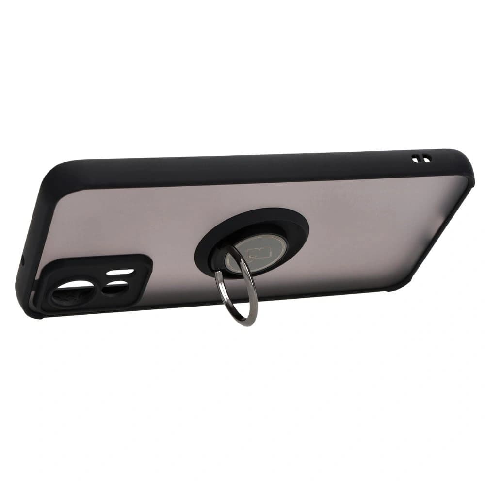 Bizon Case Hybrid Gyűrű Motorola Edge 30 Neo füstös fekete kerettel - 5