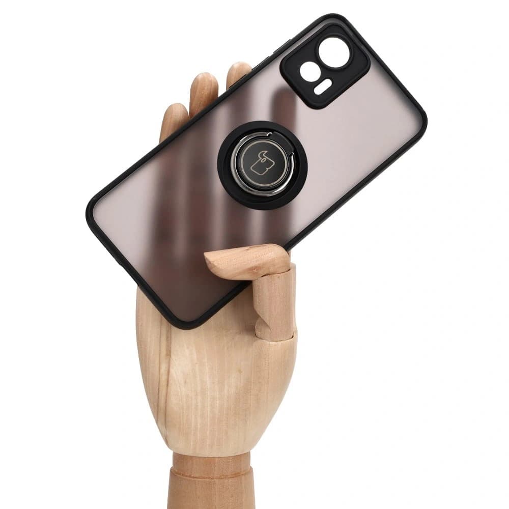 Bizon Case Hybrid Gyűrű Motorola Edge 30 Neo füstös fekete kerettel - 6