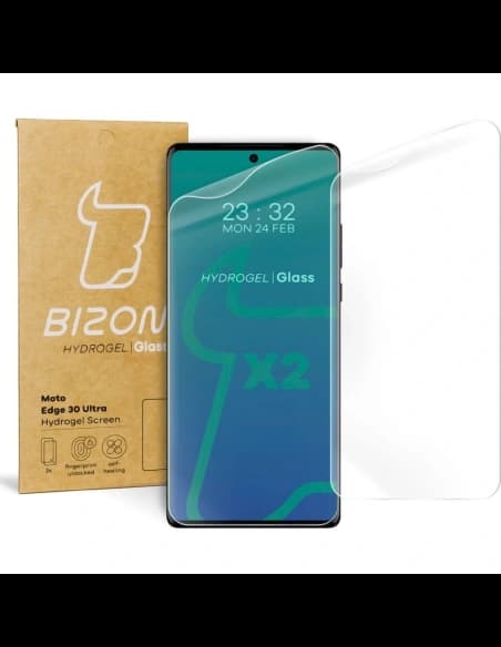 Folie hydrogelové na displej Bizon Glass Hydrogel pro Motorola Edge 30 Ultra [2 PACK]