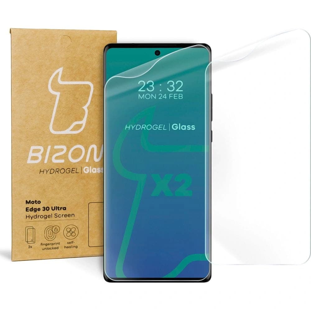 Folie hydrogelové na displej Bizon Glass Hydrogel pro Motorola Edge 30 Ultra [2 PACK] - 1