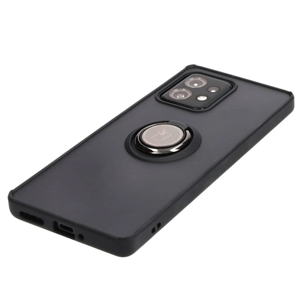 Inel hibrid Bizon Case Motorola Edge 40 Pro fumuriu cu un cadru negru - 3